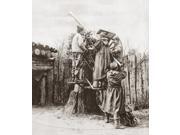 World War I Anti-Aircraft Ntroops Sighting An Anti-Aircraft Gun From A Platform Improvised From The Trunk Of A Tree On The Western Front Near Verdun France Duri World War I Anti-Aircraft Ntroops Sighting An Anti-Aircraft Gun From A Platform Improvised From The Trunk Of A Tree On The Western Front Near Verdun France Duri