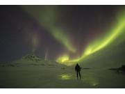 A Person Stands On The Frozen Blackstone River Beneath The Northern Lights Yukon Canada Poster Print (19 x 12) A Person Stands On The Frozen Blackstone River Beneath The Northern Lights Yukon Canada Poster Print (19 x 12)