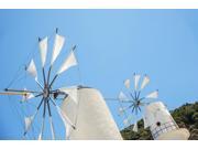 Windmills against a blue sky Lasithi Plateau Crete Greece Poster Print (19 x 12) Windmills against a blue sky Lasithi Plateau Crete Greece Poster Print (19 x 12)