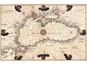 Portolan or Navigational Map of the Black Sea showing anthropomorphic winds Poster Print by Battista Agnese (24 x 36) Portolan or Navigational Map of the Black Sea showing anthropomorphic winds Poster Print by Battista Agnese (24 x 36)