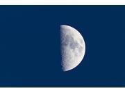 First quarter moon taken near sunset with sky still bright in twilight Poster Print (34 x 23) First quarter moon taken near sunset with sky still bright in twilight Poster Print (34 x 23)