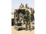 A U.S. Marine dressed in a bomb suit stands next to a bomb disposal robot Poster Print (23 x 34) A U.S. Marine dressed in a bomb suit stands next to a bomb disposal robot Poster Print (23 x 34)