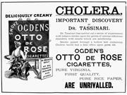 Cholera Epidemic 1892 Nan Advertisement By An English Cigarette Manufacturer Attempting To Capitalize On The Cholera Epidemic At Hamburg Germany In 1892 Poster Cholera Epidemic 1892 Nan Advertisement By An English Cigarette Manufacturer Attempting To Capitalize On The Cholera Epidemic At Hamburg Germany In 1892 Poster