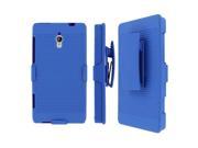 HTC 8XT Belt Clip Case MPERO Collection 3 in 1 Tough Blue Kickstand Case for HTC 8XT