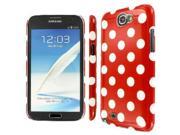 Samsung Galaxy Note 2 Case EMPIRE Slim Fit Red and White Polka Dot Case for Samsung Galaxy Note 2 II
