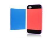 iPhone 4S Case MPERO Fusion Fit Series Protective Case for Apple iPhone 4 4S Purple Blue Coral