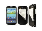 Samsung Galaxy S3 Case EMPIRE Slim Fit Studded Diamond Bling Glossy Black Case for Samsung Galaxy S III S3