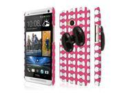 HTC One M7 Case EMPIRE Signature Series One Piece Slim Fit Case for HTC One M7 Hot Pink Bow Tique