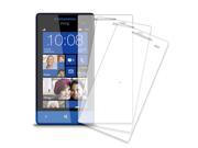 HTC 8S Screen Protector Cover Mpero 3 Pack of Clear Screen Protectors for HTC Windows Phone 8S