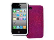 EMPIRE Apple iPhone 4 4S Poly Skin Case Cover Hot Pink Sparkling Glitter [EMPIRE Packaging]