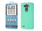 G3 Case Tempered GLASS Screen Protector Combo Mint Rubberized Slim Fit Case
