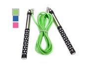 Dyna Pro Jump Rope Aluminum Handles and Green 10 Adjustable PVC Cable Home Gym Workout Training
