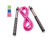 Dyna Pro Jump Rope Aluminum Handles with Pink 10 Adjustable PVC Cable Home Gym Workout Training