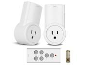 Etekcity 2 Packs Wireless Remote Control Outlets AC Electrical Power Outlet Wifi Switch Plug Plates with Remote Battery Included