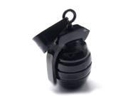 Black stainless steel hand grenade pendant