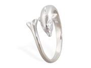 .925 sterling silver dolphin toe ring