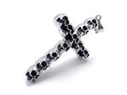 Large multi skull cross pendant