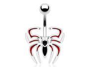 Red spider belly ring