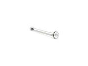 Sterling silver nose stud with 1.5mm round gem 20 ga