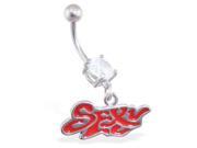 Belly ring with dangling Sexy