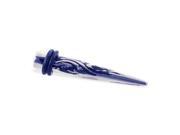2 gauge taper with black tribal inlay 2 gauge taper with black tribal inlay