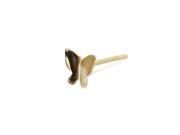 9K yellow gold butterfly nose stud 22 ga