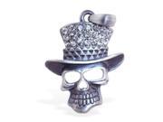 Skull with jeweled hat pendant