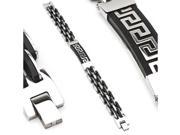 316L Stainless Steel Rubber Bracelet
