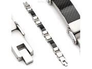 316L Stainless Steel Bracelet Black Carbon Fiber
