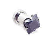 Steel screw fit plug with black square CZ Gauge 4