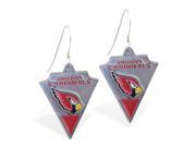 MsPiercing Sterling Silver Earrings with offical licensed NFL charm Arizona Cardinals