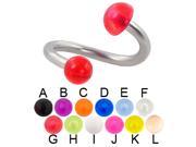 Acrylic ball and half ball twister 12 ga Diameter 9 16 14mm Color clear F
