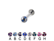 Tiffany ball labret 16 ga Length 1 2 12mm Ball size 5 32 4mm Color clear E