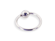 14K Gold Captive Bead Ring 14 Ga Diameter ball size 5 8 16mm with 3 16 5mm ball s Gold color White gold