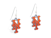 MsPiercing Sterling Silver Earring with offical licensed MLB charms New York Metts