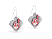 MsPiercing Sterling Silver Earring with offical licensed MLB charms Cleveland Indians