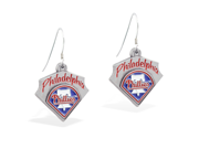 MsPiercing Sterling Silver Earring with offical licensed MLB charms Philadelphia Phillies
