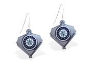 MsPiercing Sterling Silver Earring with offical licensed MLB charms Seattle Mariners