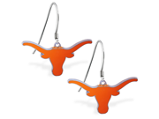 MsPiercing Sterling Silver Earring with offical licensed NCAA charm University of Texas Longhorns