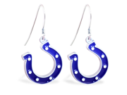 MsPiercing Sterling Silver Earring with offical licensed NFL charm Indianapolis Colts