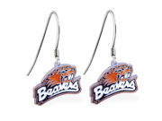 MsPiercing Sterling Silver Earring with offical licensed NCAA charm Oregon State Beavers