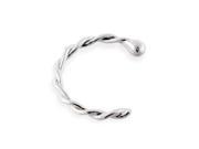 14K Real White Gold Twisted Wire Nose Hoop 22 Ga Diameter 5 16 8mm