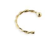 14K Real Yellow Gold Twisted Wire Nose Hoop 18 Ga Diameter 5 16 8mm