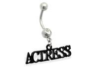 Belly Ring with dangling ACTRESS