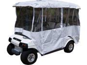 White Golf Cart Enclosure Vinyl Cover 4 Passenger Carts with 80 Top
