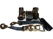 4 Black Axle Straps Car Carrier Tie Down Straps with Ratchets Tow Straps