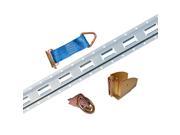 8x Galvanized Vertical E Track with Wood Beam Sockets for Interior Trailers