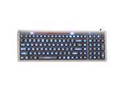 Industrial Silicone Full Size LED Backlit Membrane Keyboard JH MB106BL