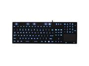 Industrial Waterproof IP68 Silicone Full Size LED Backlit Keyboard JH IKB110BL