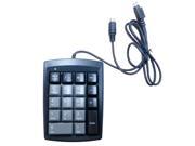 18 Keys Ultra Low Profile Black PS 2 Numeric Keypad DKP 18